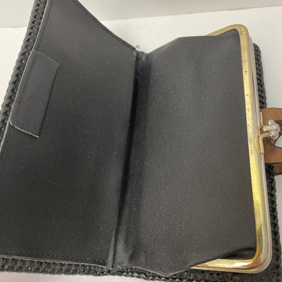 Vtg Ladies Brown Leather Wallet Floral 7” - Picture 6 of 10